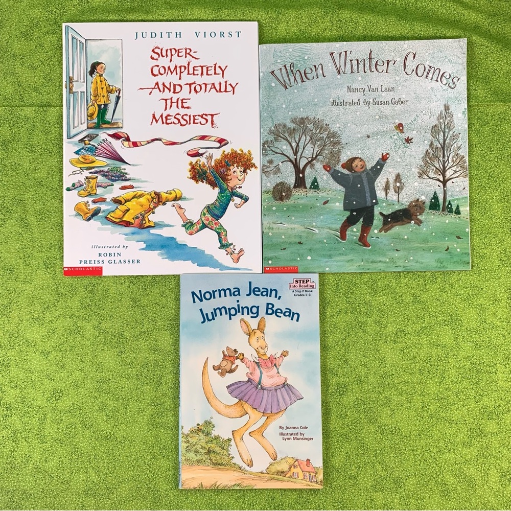 Young Girls Learning Books Set.